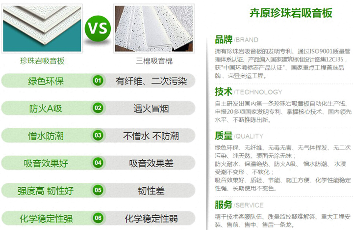 珍珠巖吸音板產(chǎn)品優(yōu)勢